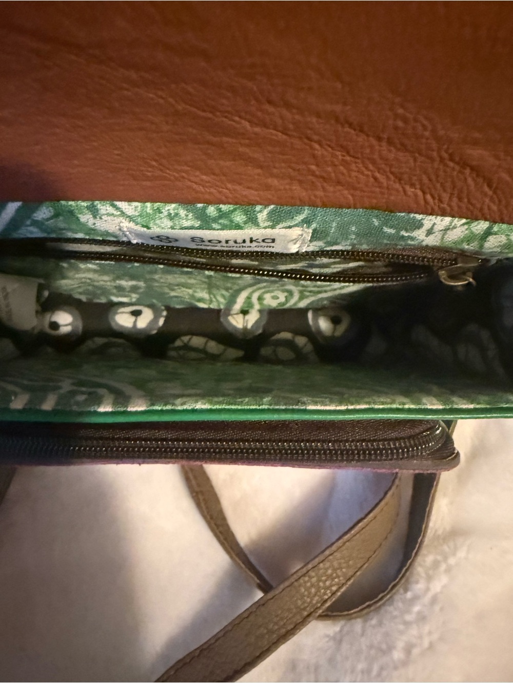 Colorblock Leopard-Accent Crossbody Bag - Pink & Green - Picture 3 of 5